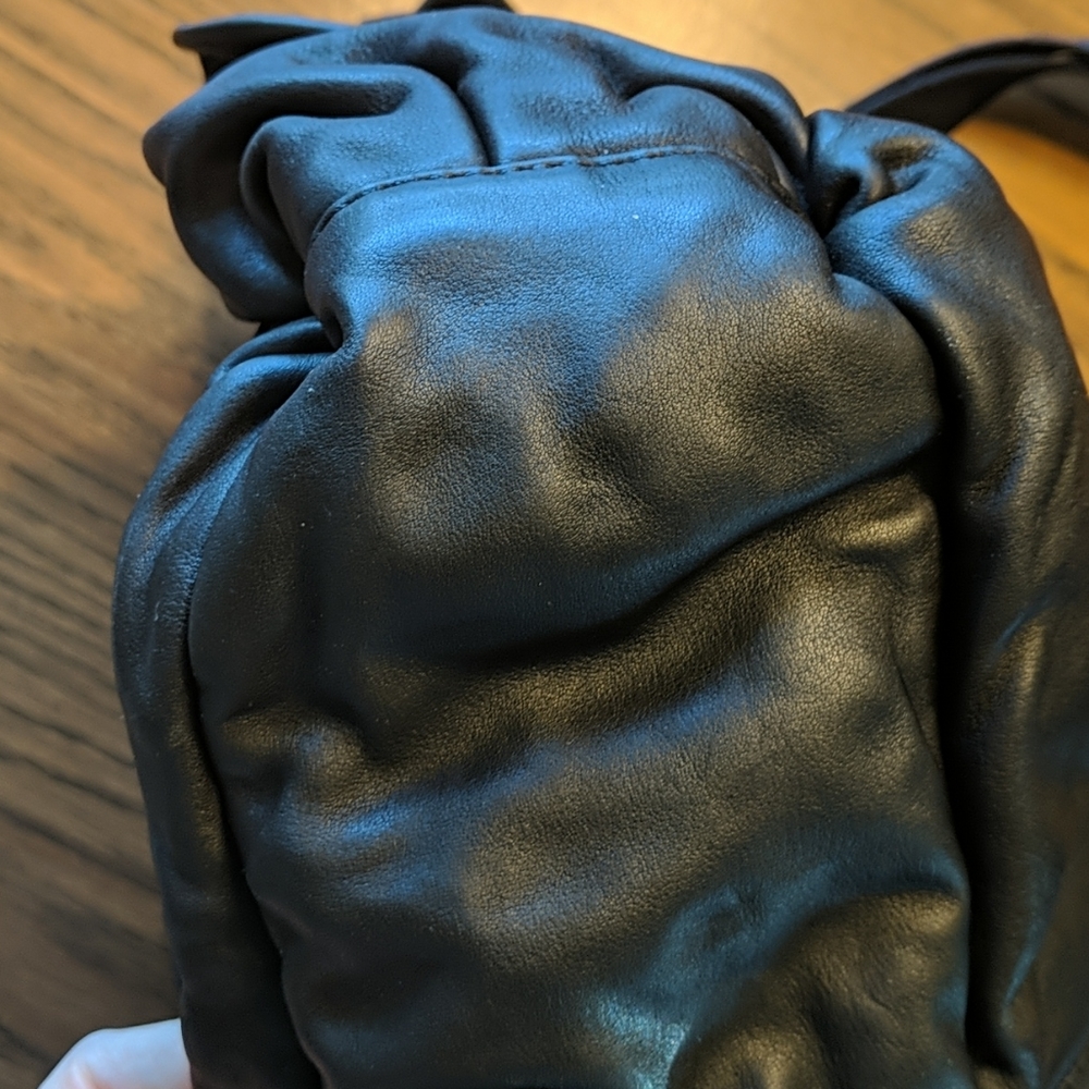 Cole Haan Black Leather Laptop Bag with Shoulder Strap - Picture 10 of 15